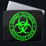 Zombie Outbreak Response Team Neon Green Laptop Sleeve<br><div class="desc">Zombie Outbreak Response Team Neon Green</div>