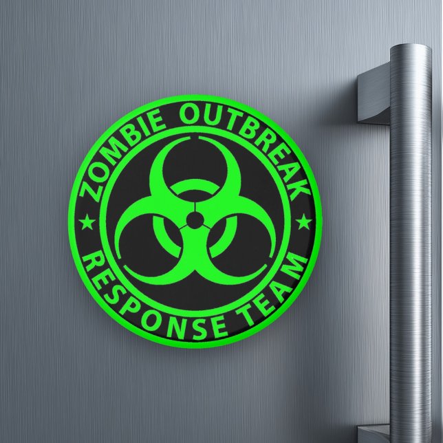 Zombie Outbreak Response Team Neon Green Magnet (Creator Uploaded)