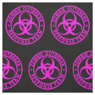 Zombie Outbreak Response Team Neon Pink Fabric