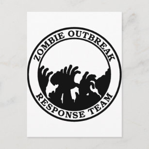 Zombie Outbreak Response Team (Zombie Hands) Invitation Postcard