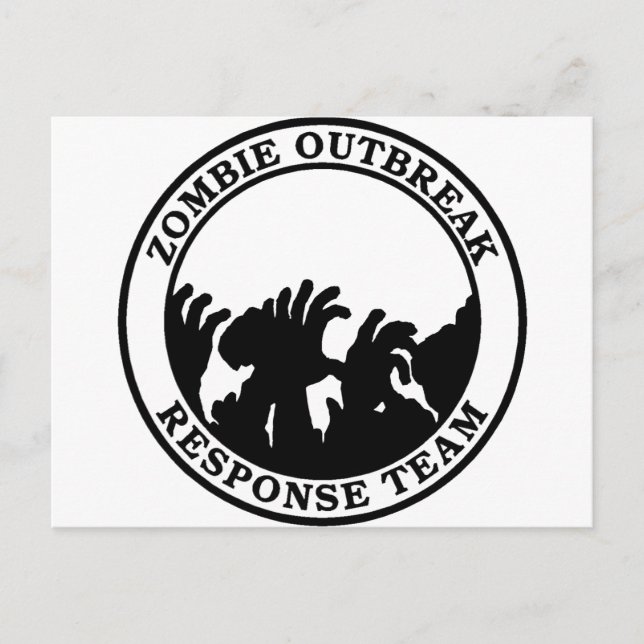 Zombie Outbreak Response Team (Zombie Hands) Postcard (Front)