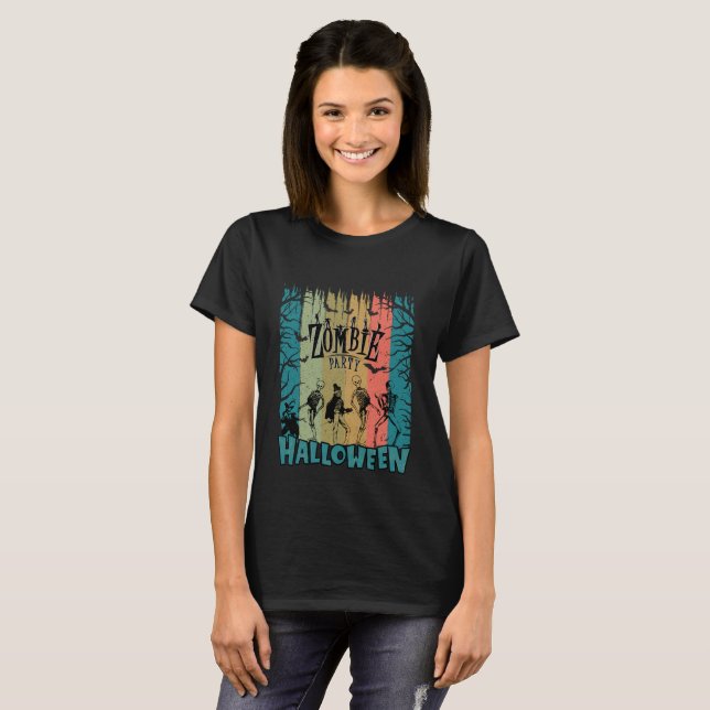 Zombie Party, Halloween T-Shirt (Front Full)