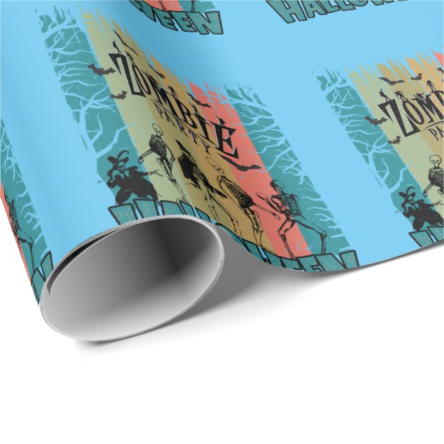 Zombie Party, Halloween Wrapping Paper (Roll Corner)