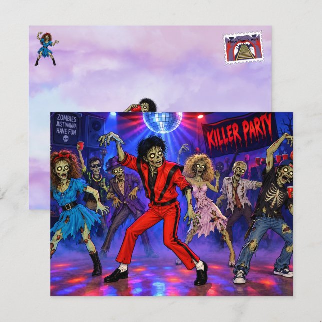 Zombie Party Postcard (Front/Back)