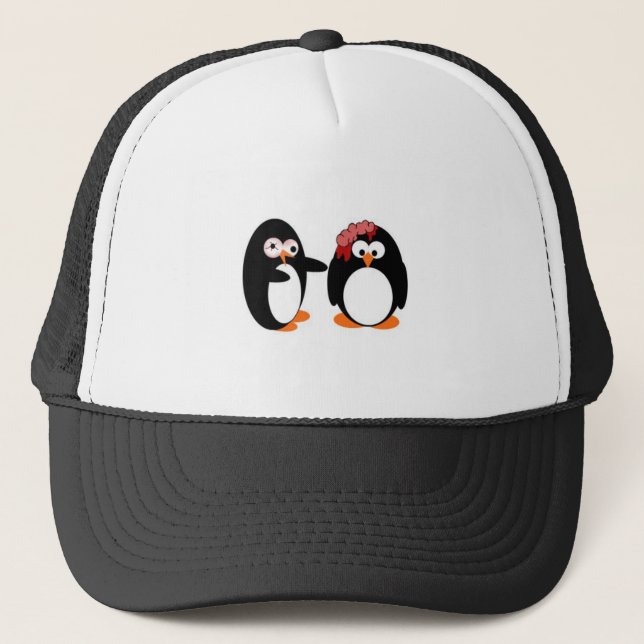 Zombie Penguin Trucker Hat (Front)