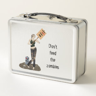 Zombie Pin Up Girl Protest II Lunch Box