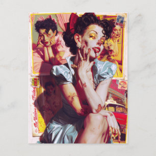 Zombie Pin-Up VII Postcard