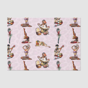Zombie Pin Ups Tissue Paper