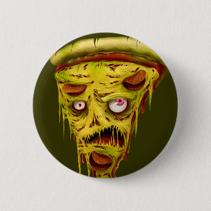 _zombie pizza 6 cm round badge