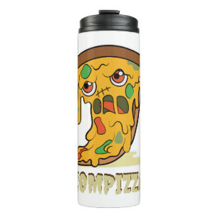 Zombie Pizza Zompizza Funny Halloween Kawaii Thermal Tumbler