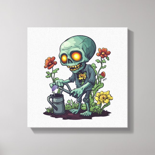 Zombie Plant Parent Canvas Print (Front)