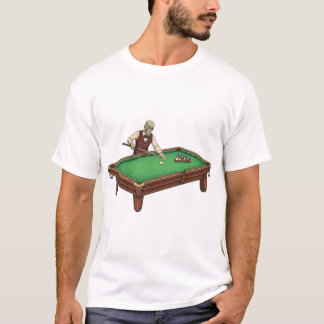 Zombie Pool Player Billiards original art T-Shirt