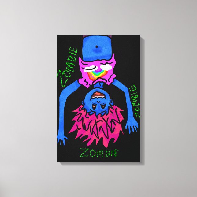 Zombie Poster Canvas Print (Front)