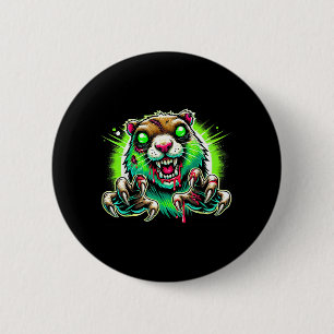 Zombie Prairie Dog Halloween Horror 6 Cm Round Badge