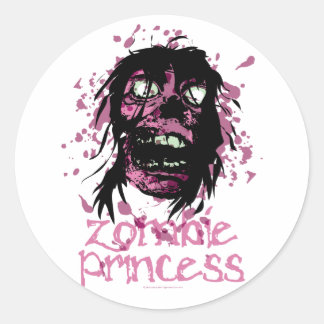 Zombie Princess Classic Round Sticker