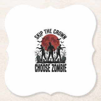 Zombie Princess Shirt Vintage Horror Graphic_1 Paper Coaster