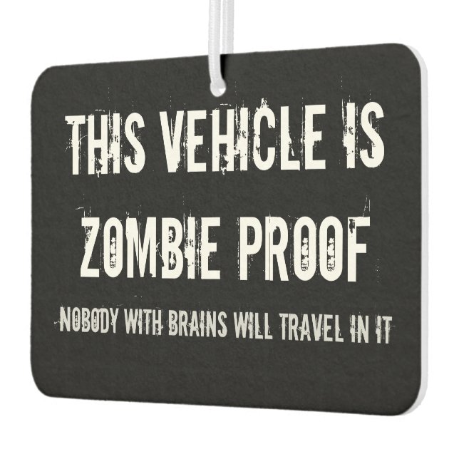 zombie proof car air freshener (Left)