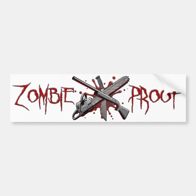 Zombie-Proof (White) Bumper Sticker (Front)