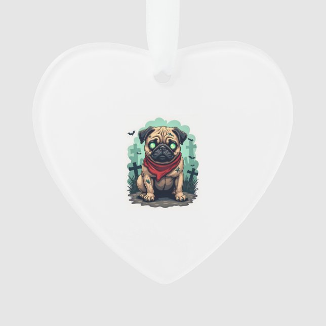 Zombie Pug Parade Ornament (Front)