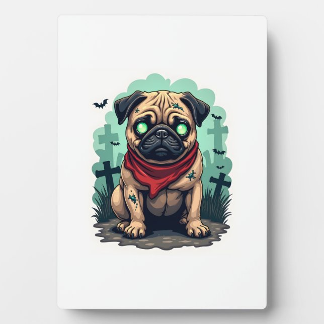 Zombie Pug Parade Plaque (Front)