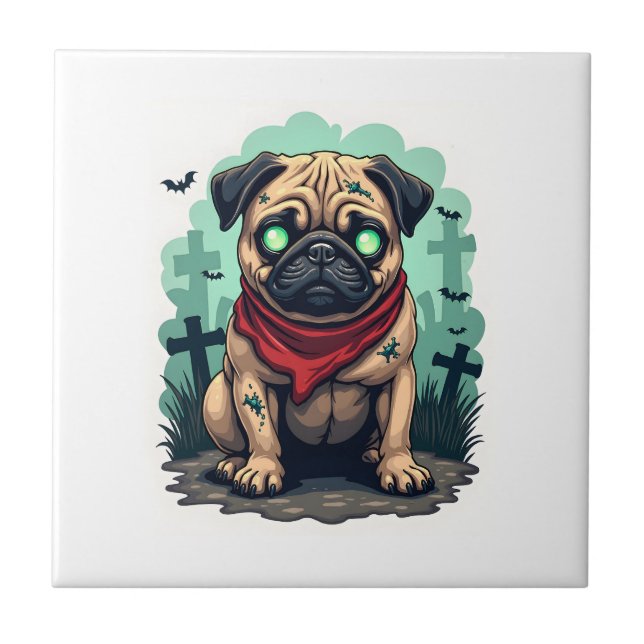 Zombie Pug Parade Tile (Front)