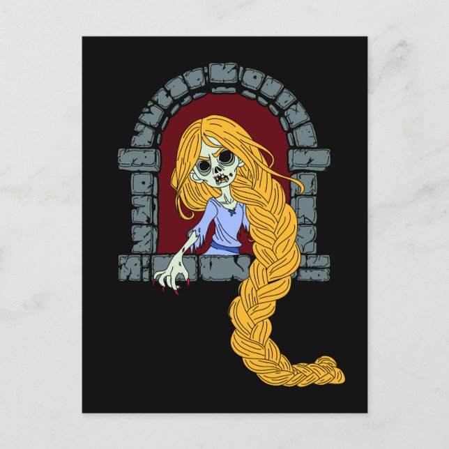Zombie Rapunzel  Postcard (Front)