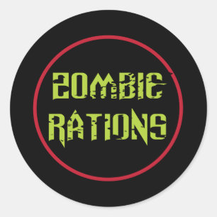 Zombie Rations Classic Round Sticker
