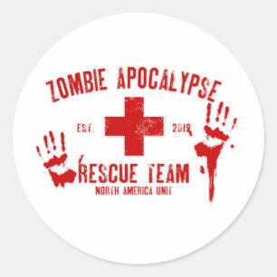 Zombie Rescue Team.png Classic Round Sticker