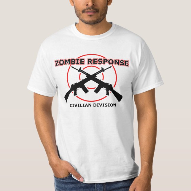 Zombie Response Funny Shirt Humour (Front)