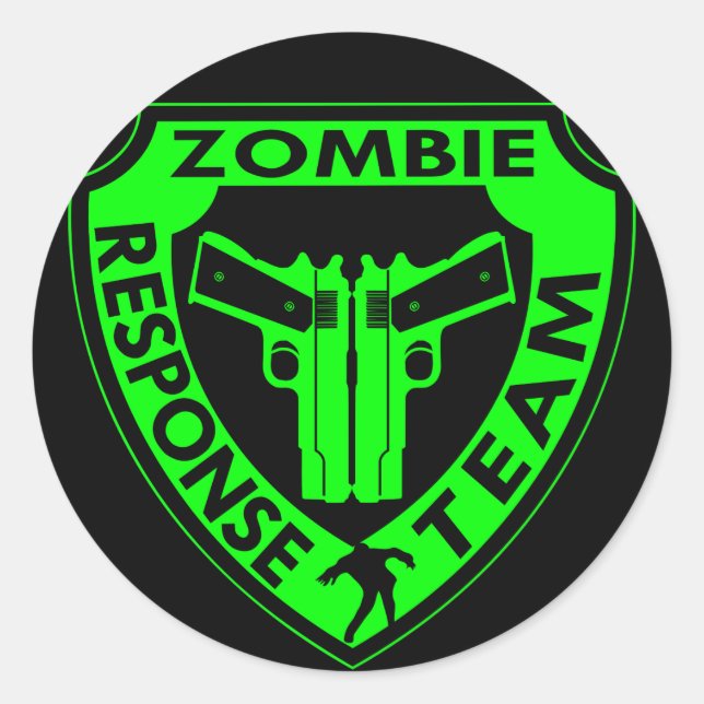 Zombie Response Team Classic Round Sticker (Front)