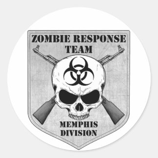 Zombie Response Team: Memphis Division Classic Round Sticker