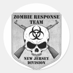 Zombie Response Team: New Jersey Division Classic Round Sticker