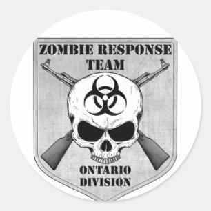 Zombie Response Team: Ontario Division Classic Round Sticker