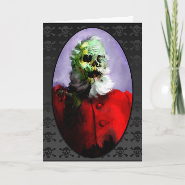 Zombie Santa Christmas Card (Front)