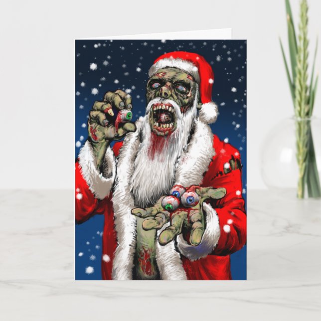 Zombie Santa Christmas Card (Front)