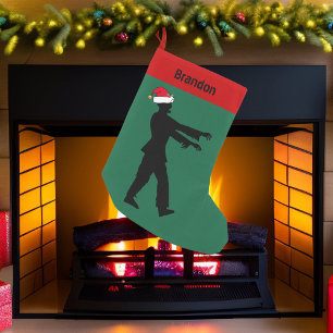 Zombie Santa Hat Horror Movie Custom Small Christmas Stocking