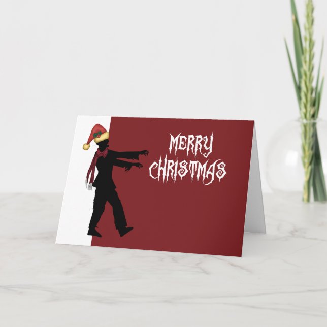 Zombie Santa Holiday Card (Front)