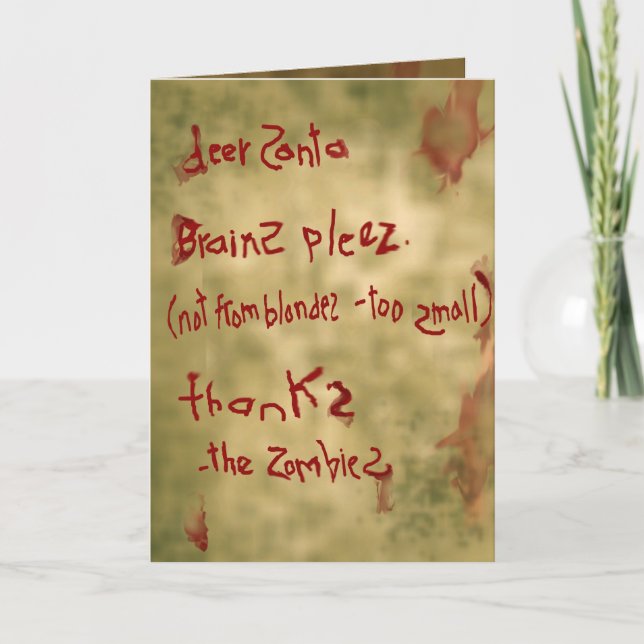 zombie santa holiday card (Front)