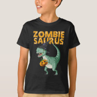 Zombie Saurus Dinosaur T Rex Halloween kids