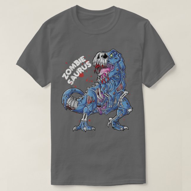 Zombie Saurus Halloween Kids Dinosaur T Re 6949 T-Shirt (Design Front)