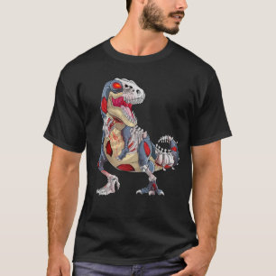 Zombie Saurus Halloween Zombie Skeleton Dinosaur T-Shirt