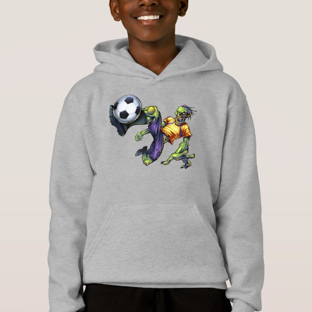 Zombie Scary Halloween Soccer Player Boy's (Front)