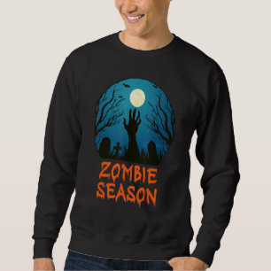 Zombie Season Moonlit Graveyard  Scary Kids Boys A Sweatshirt
