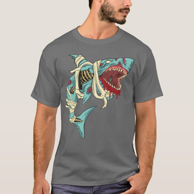 Zombie Shark halloween friends T-Shirt (Front)