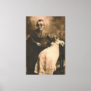Zombie Siblings  Canvas Print