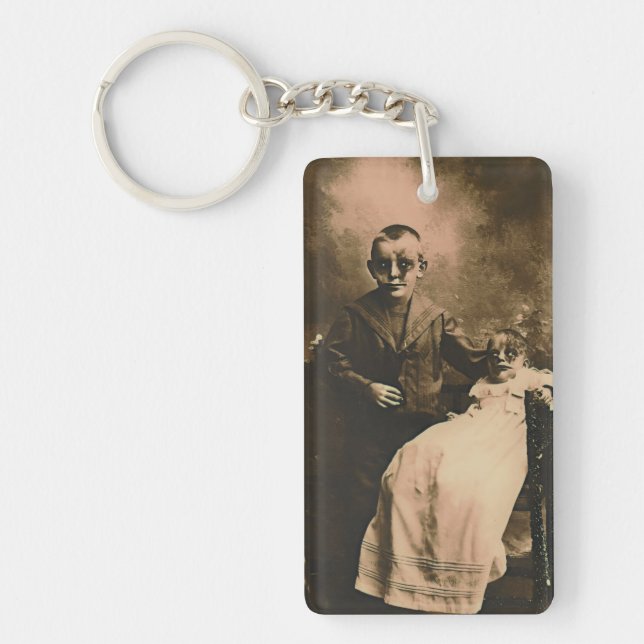 Zombie Siblings  Key Ring (Front)