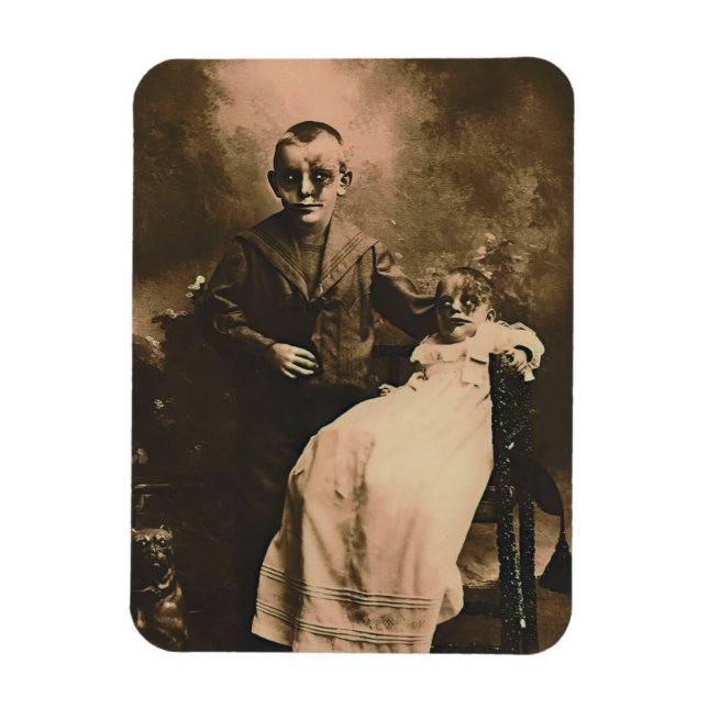 Zombie Siblings  Magnet (Vertical)