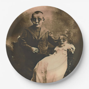 Zombie Siblings  Paper Plate