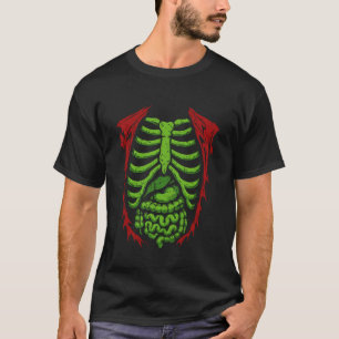 Zombie Skeleton Rib Cage Halloween Costume Unisex T-Shirt