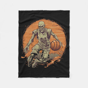 Zombie Sketll Player Halloween Costume Sport Men B Fleece Blanket